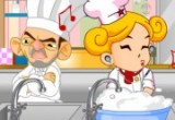 لعبة غسيل الصحون والاطباق المتسخه 2017
