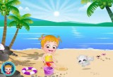 لعبة تنظيف الشاطئ مع البيبي هازل الطفلى العسلية 2017