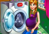 لعبة غسل الغسيل مع الام الحامل 2019