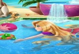 لعبة ربانزل في بركة السباحة 2017