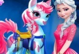 لعبة ملكة الثلج ” السا ” رعاية صديقها الحصان الأبيض 2017