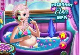 لعبة استحمام وتنظيف إلسا الحامل وتوليدها 2017